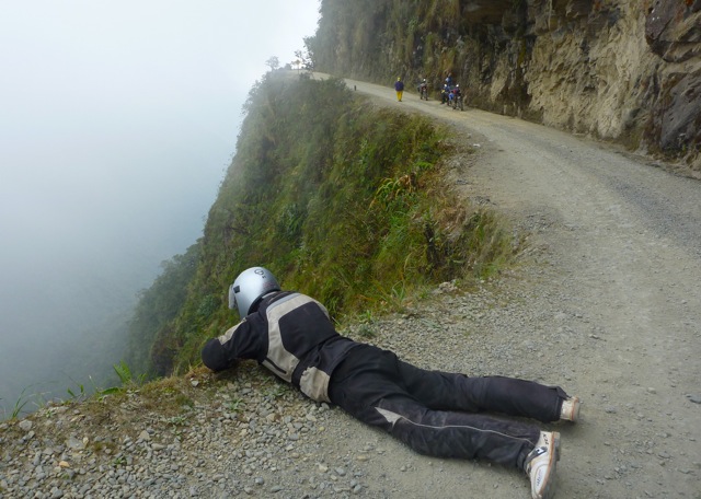 road of death dropoff view