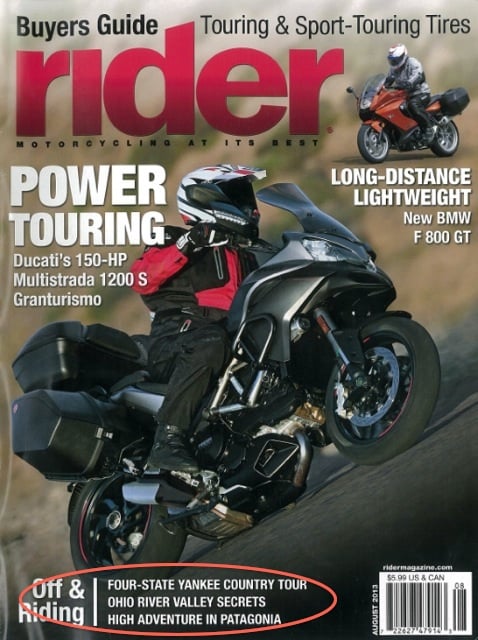 Article About The Patagonia Experience in Rider Magazine