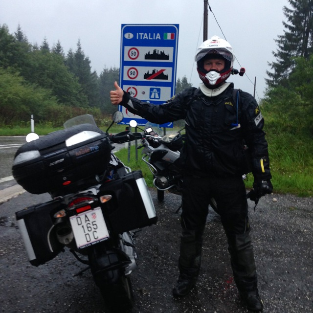 Entering Italy Alps Moto