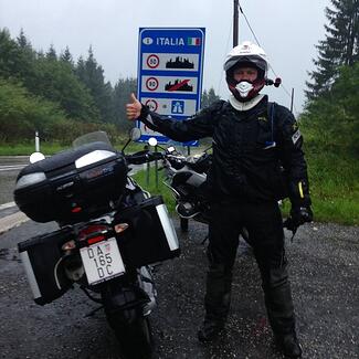 Entering Italy Alps Moto