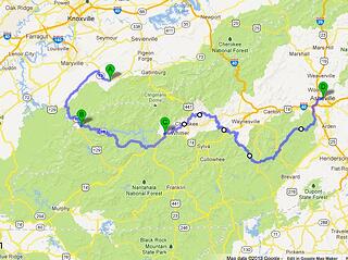 Blue Ridge Parkway Map