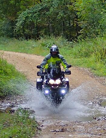 Riding Puddles Motorcycle