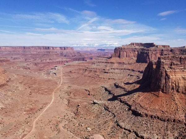 View from a butte near moab utah for the spirit of the southwest tour for ride adventures