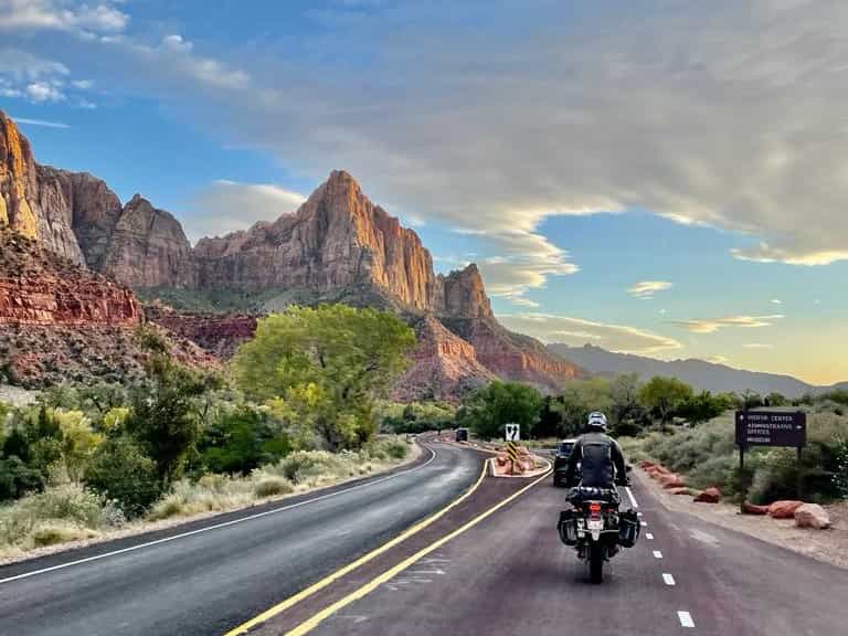 Kyle riding the backroads on our Utah tour option.