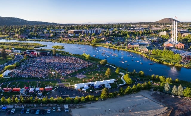 Bend Oregon view from above.