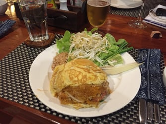 One of the best meals on the road, the Pad Thai Omlette