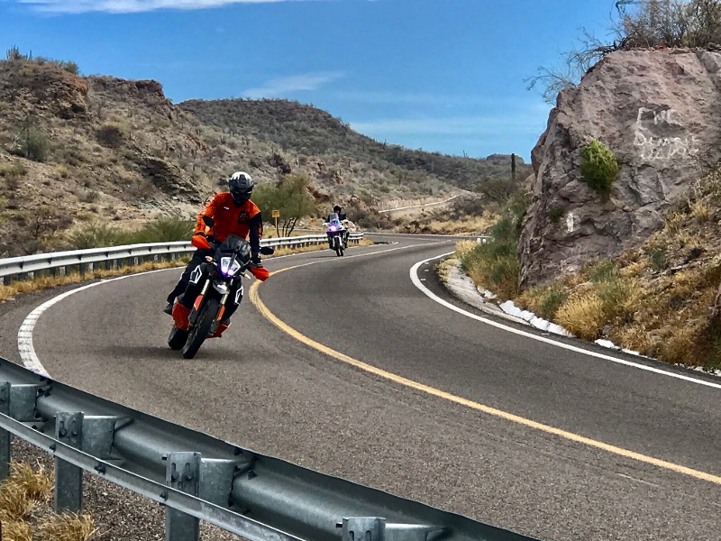 baja rider on pavement curve