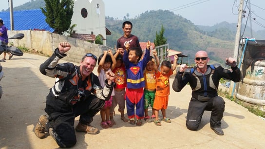 After a tough trail we found a small village where we got to know some of the locals