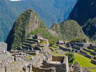 Condor backdrop Machu Picchu Peru