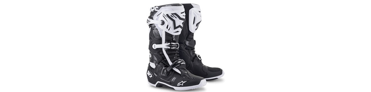 Close up product shot of the Alpinestars Tech 10 Motorcycle boot.