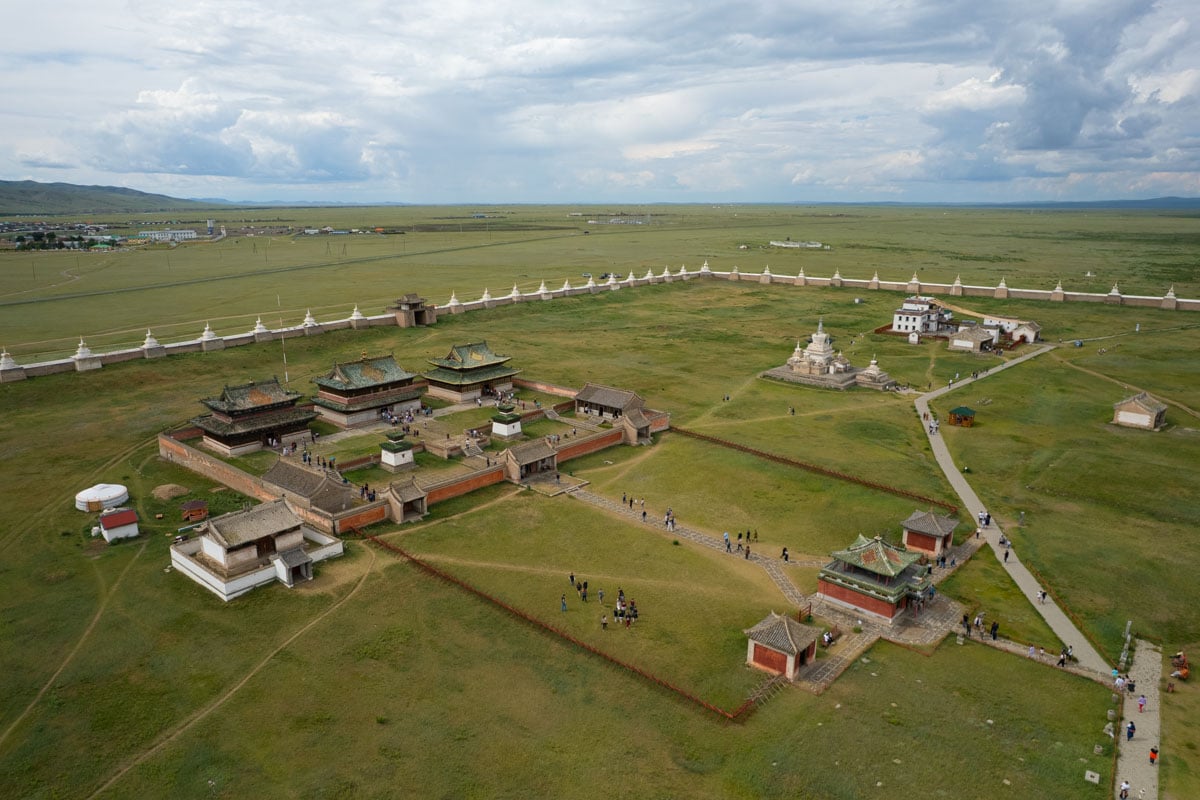 ancient capital city of mongolian empire karakorum drone day 4