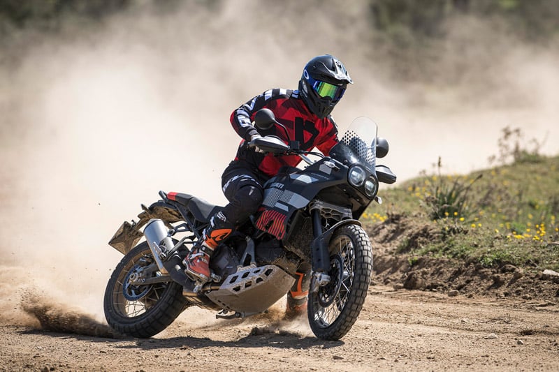 Letting loose offroad on a big adventure bike.