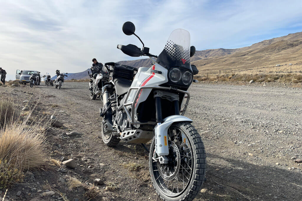 ducati-desert-x-on-a-gravel-road-patagonia