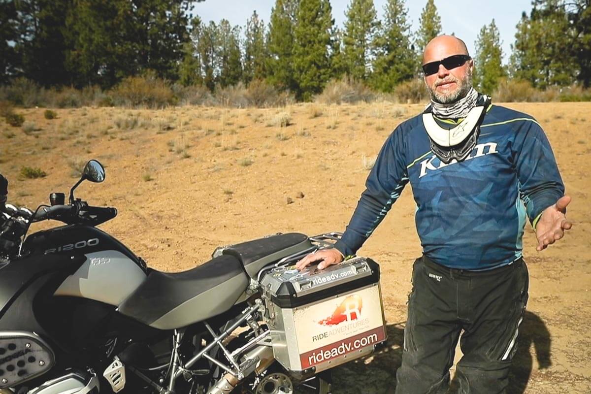 Eric explaining his last thoughts on motorcycle accessories.