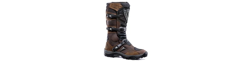 Forma Adventure motorcycle boots banner style product shot. 