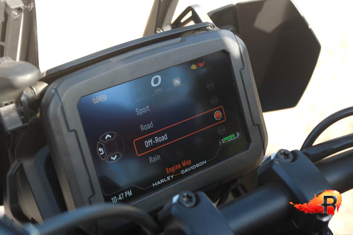 Close up of the TRT display of the Pan America.