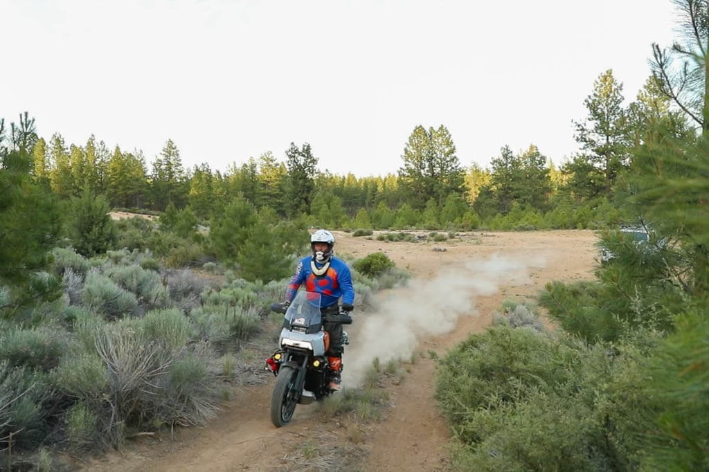 Eric on a hill climb riding the Pan America