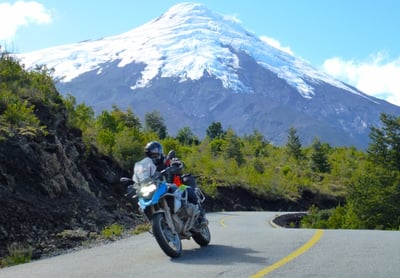 motorcycle riding on a patagonia tour