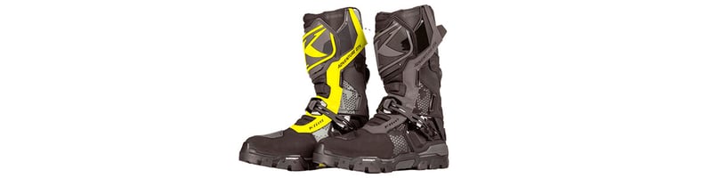 Klim Adventure GTX motorcycle boots banner product shot.