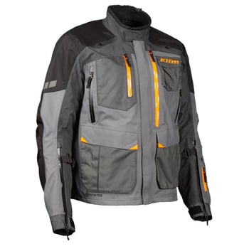 Close up product shot of Klim Carlsbad adventure motorcycle jacket.