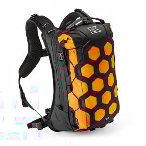 Close up product shot of Kriega Trail 18 motorcycle backpack.