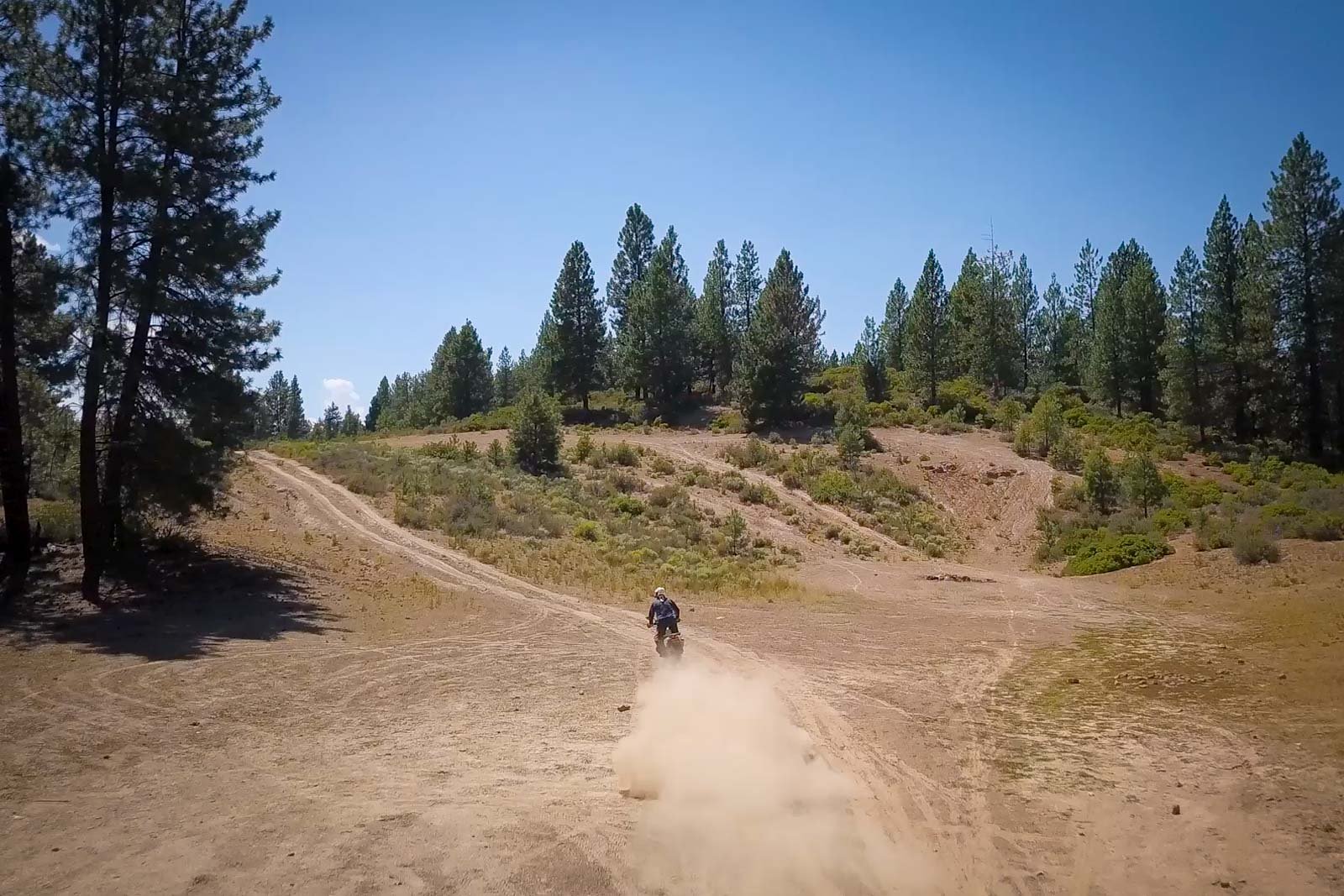 Eric rippin' the trails on the KTM 790 Adventure S in Oregon's backcountry