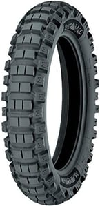 Close-up product shot of the Michelin Desert Race dual sport tire.