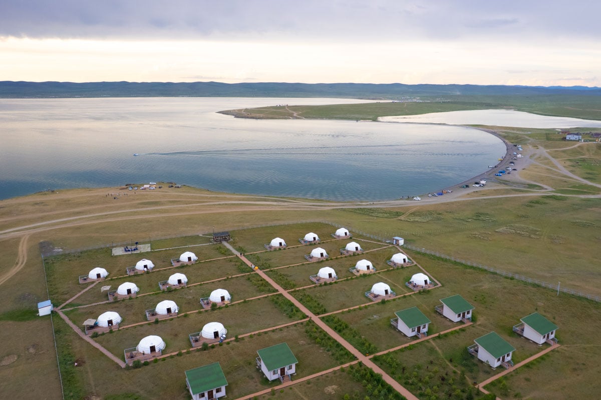 mongolia accomodation day 4 ger and cabins drone