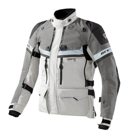 Close up Product shot of REV'IT! Dominator GTX adventure motorcycle jacket.