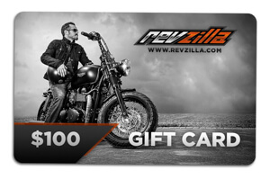 Close up of Revzilla gift card as a gift for him.