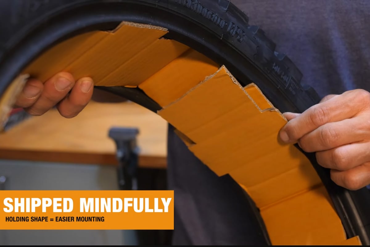 shipped with-braces to maintain tire shape