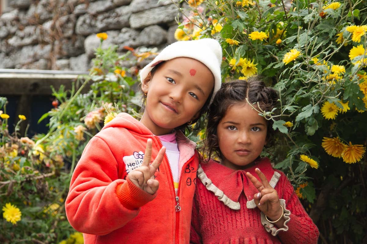 two nepali children
