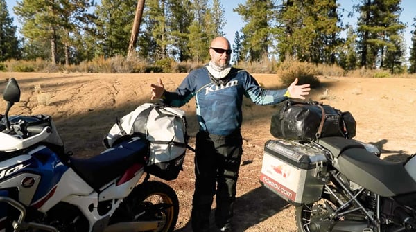 Eric acting confused on which motorcycle bag to choose