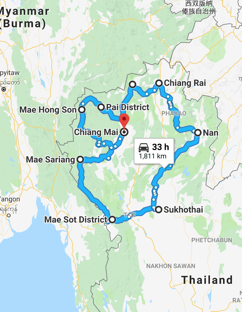 road trip northern thailand