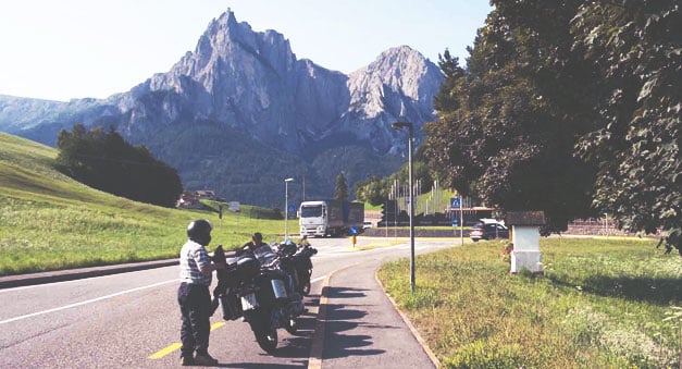 Alps motorcycle rider tour